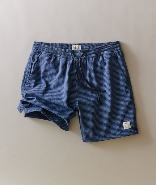 Lined Sport & Swim Short 6" - Navy/Blue Stripe