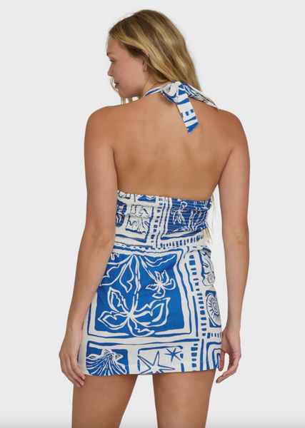 Sea Glow Mini Dress - True Blue