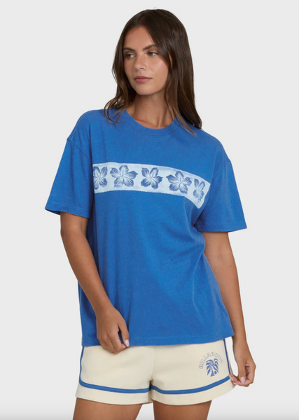 Somewhere Close Short Sleeve Knit T-Shirt - True Blue