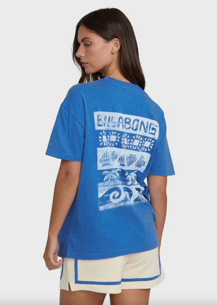 Somewhere Close Short Sleeve Knit T-Shirt - True Blue
