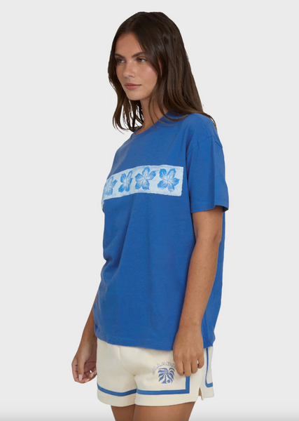 Somewhere Close Short Sleeve Knit T-Shirt - True Blue
