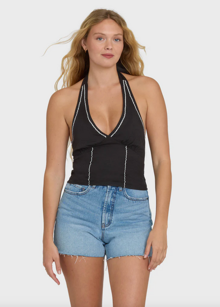 Sunny Sometimes Solid Tank Top - Black Sands