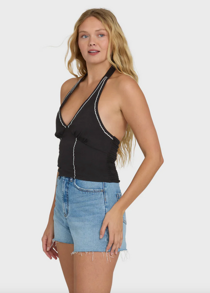Sunny Sometimes Solid Tank Top - Black Sands
