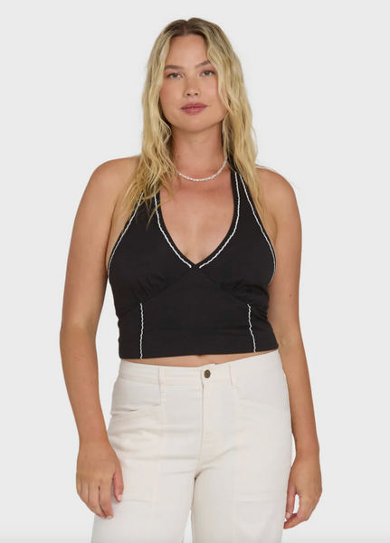Sunny Sometimes Solid Tank Top - Black Sands
