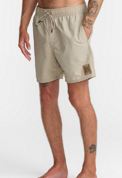 Crest Elastic 17" Swim Short - Covert Green