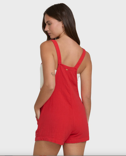 Beach Crush Romper - Fiesta Red