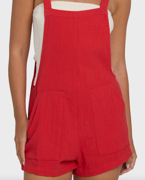 Beach Crush Romper - Fiesta Red