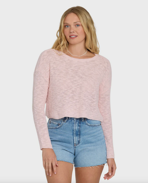 Daze Time Crewneck Sweater - Rosewater