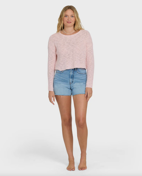 Daze Time Crewneck Sweater - Rosewater