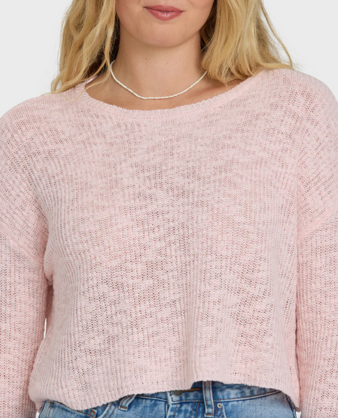 Daze Time Crewneck Sweater - Rosewater