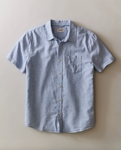 Better-Than-Linen Short Sleeve Shirt - Chambray