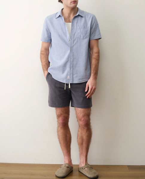 Better-Than-Linen Short Sleeve Shirt - Chambray