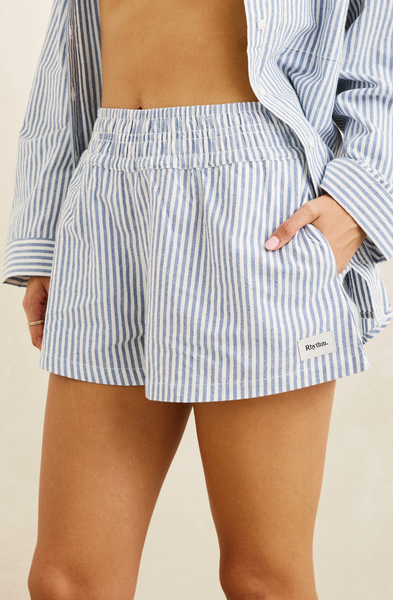 Rhythm Vista Stripe Beach Short - Blue