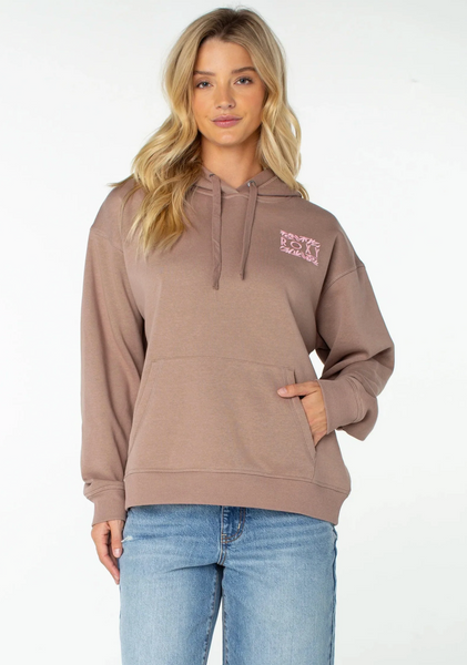 Roxy Womens Sweatshirt Wailea Hoodie - Ginger Snap Palm Poster