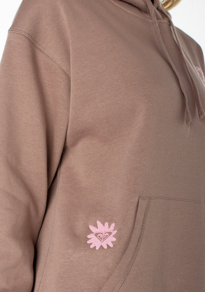 Roxy Womens Sweatshirt Wailea Hoodie - Ginger Snap Palm Poster