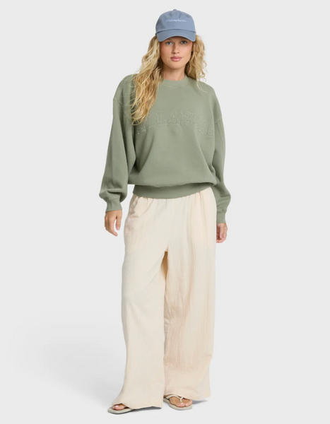 Follow Me Elastic Waist Pants - Dove