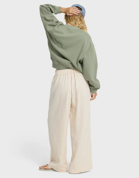 Follow Me Elastic Waist Pants - Dove