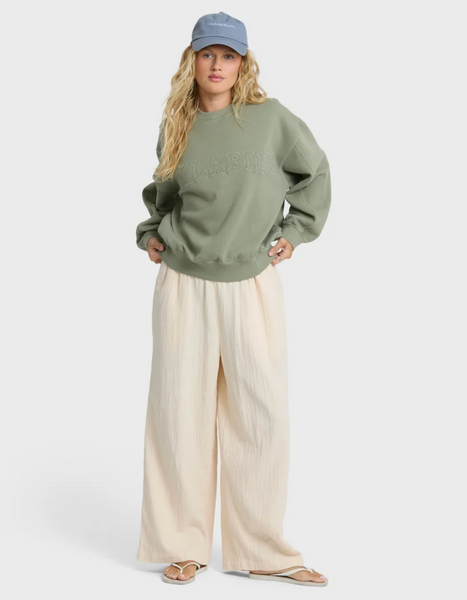 Follow Me Elastic Waist Pants - Dove