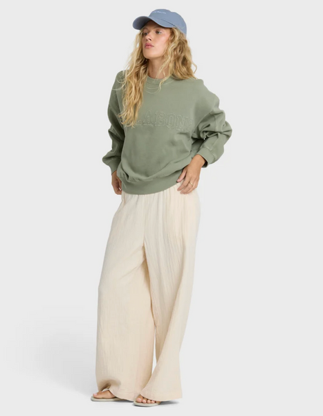Follow Me Elastic Waist Pants - Dove
