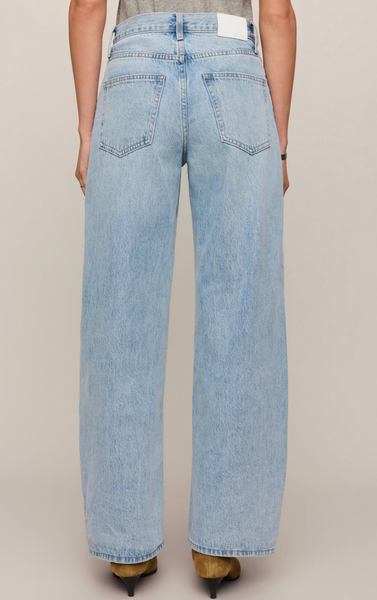 The Show Off High-Rise Bowed Denim - Indigo Bloom