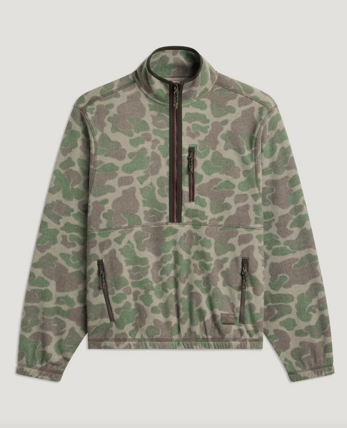 Men's Ashridge Fleece Half Zip - Vintage Camo Oil Green