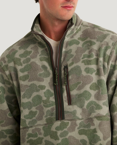 Men's Ashridge Fleece Half Zip - Vintage Camo Oil Green
