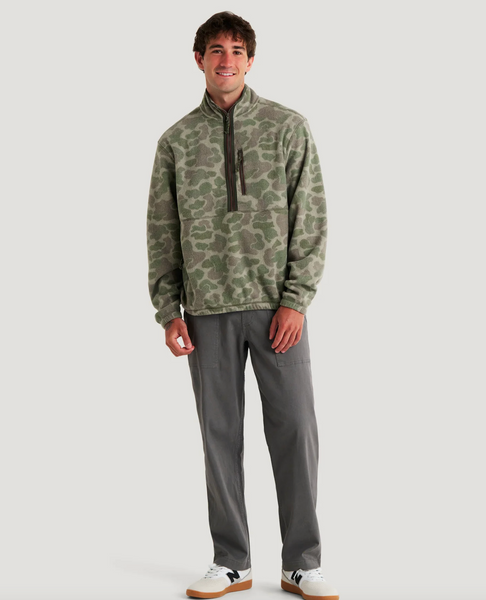 Men's Ashridge Fleece Half Zip - Vintage Camo Oil Green