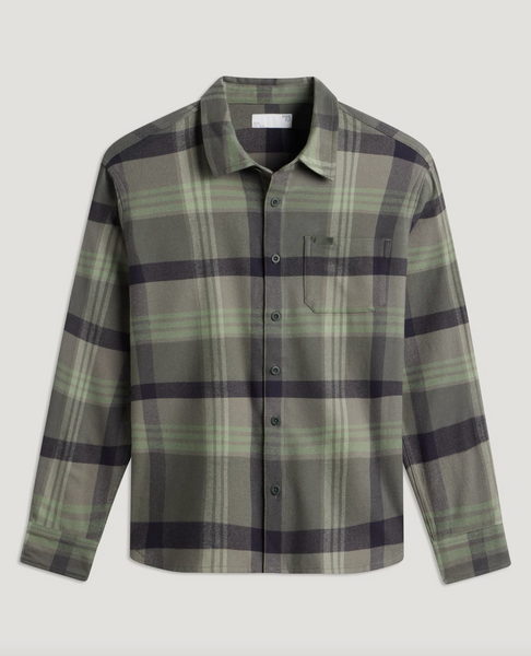 Men's Seawool Flannel Shirt - Dark Forest Plaid