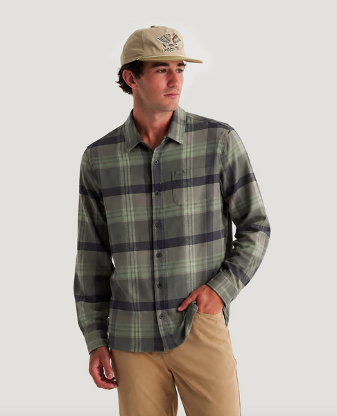 Men's Seawool Flannel Shirt - Dark Forest Plaid
