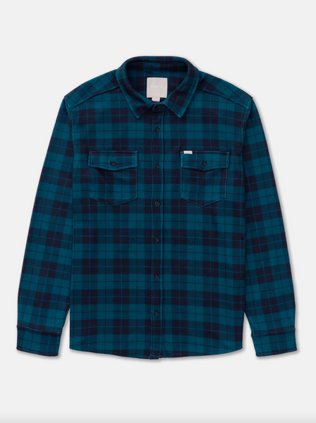 VAcancy Flannel Long Sleeve Shirt - RVCA Black