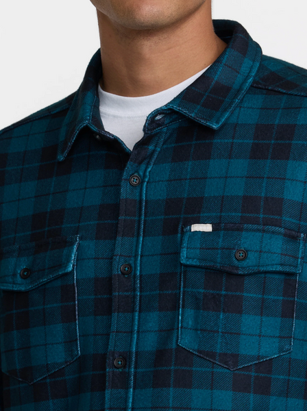 VAcancy Flannel Long Sleeve Shirt - RVCA Black