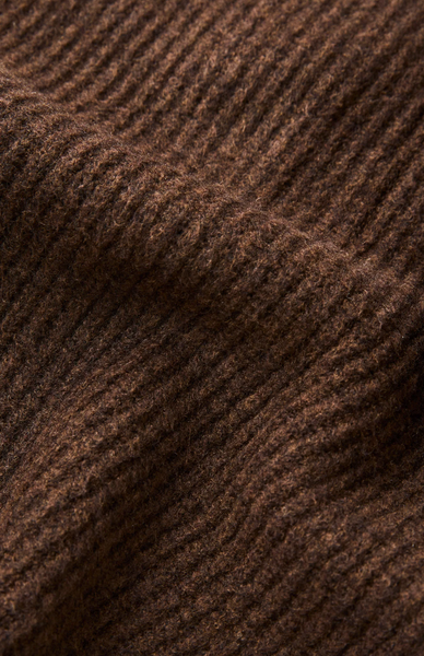 Vintage Waffle Knit Sweater - Chocolate