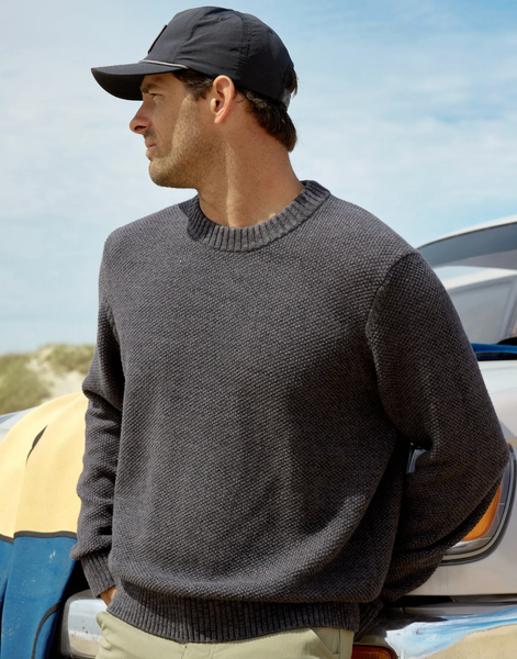 Men's Coastloom Crew Sweater -  Heather Anthracite