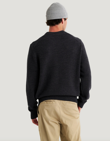 Men's Coastloom Crew Sweater -  Heather Anthracite