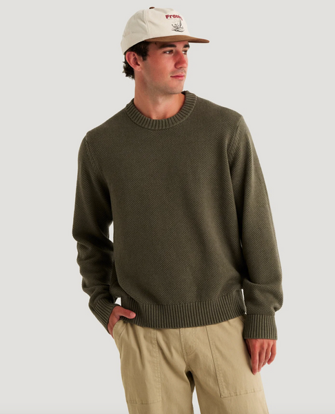 Men's Coastloom Crew Sweater - Smokey Olive