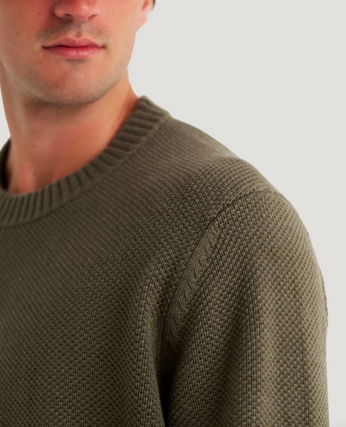 Men's Coastloom Crew Sweater - Smokey Olive