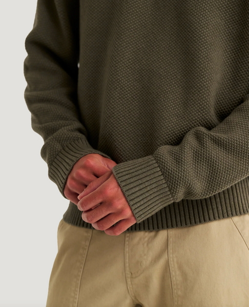 Men's Coastloom Crew Sweater - Smokey Olive