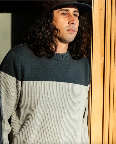 Knox Rib Sweater -  Light Grey