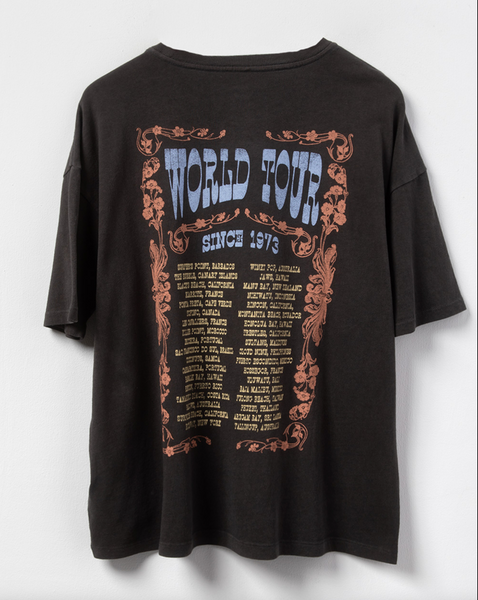 Walk With Us Womens Boyfriend Tee - Washed Black