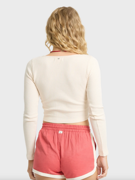 Paxton Long Sleeve Cotton Knit Top - White Cap