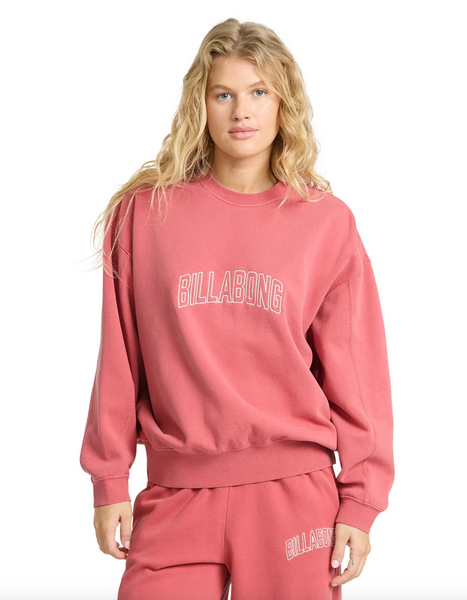 Vibes Kendall Crew Fleece - Mineral Red