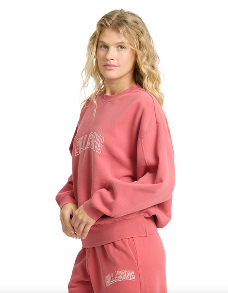 Vibes Kendall Crew Fleece - Mineral Red