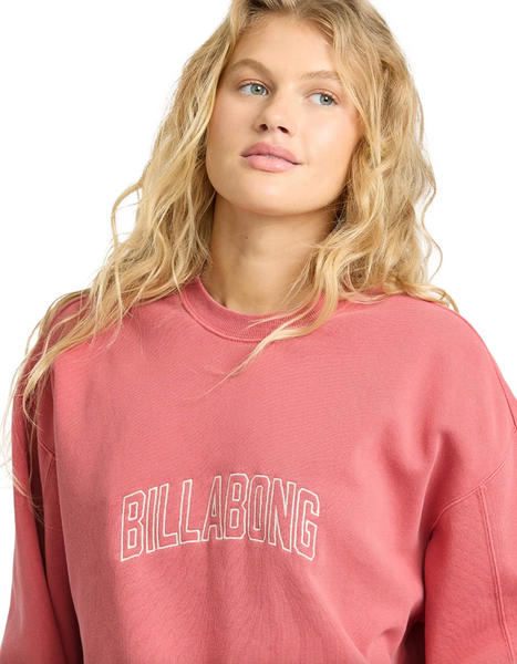 Vibes Kendall Crew Fleece - Mineral Red