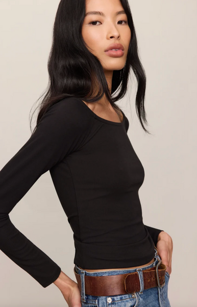 Sabrina Second Skin Top - Black