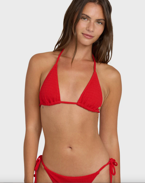 Rising Tide Remi Triangle Bikini Top - Fiesta Red