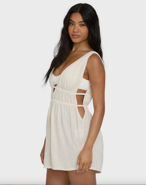 Golden Sun Romper - White Cap