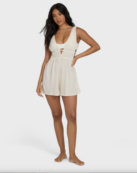 Golden Sun Romper - White Cap