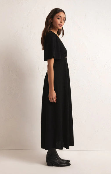 Mavis Knit Midi Dress - Black
