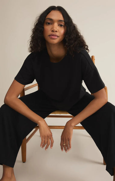 Scout Textured Slub Pant - Black