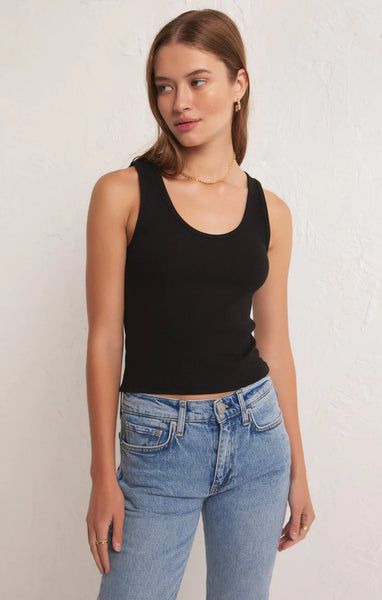 Essy Rib Tank - Black